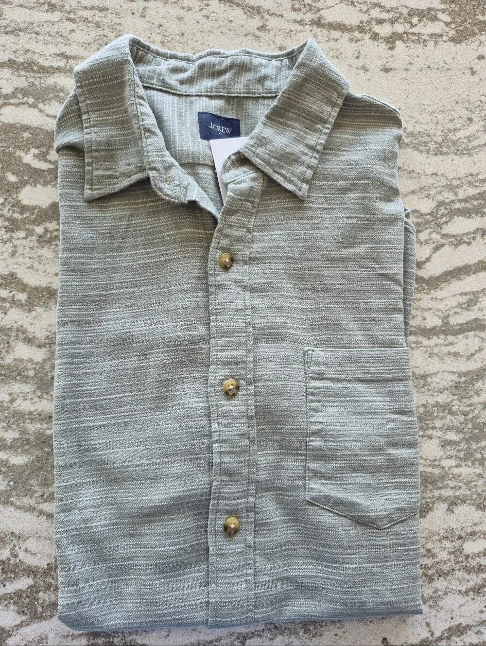 J. Crew Men's Slub Dobby Shirt New Size Large